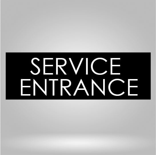 Service Entrance Sign Service Cut Metal Sign Personalized Sign Decorations