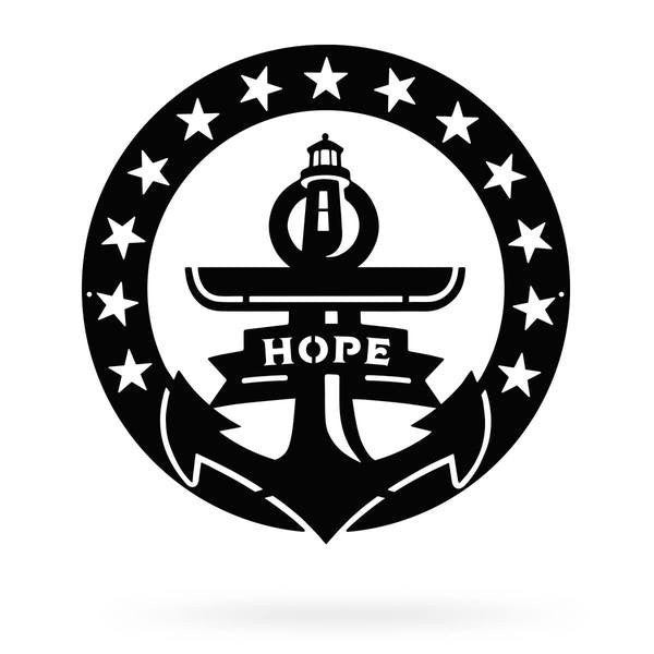 Rhode Island Hope Wall Decor Cut Metal Sign Metal House Sign Decorations