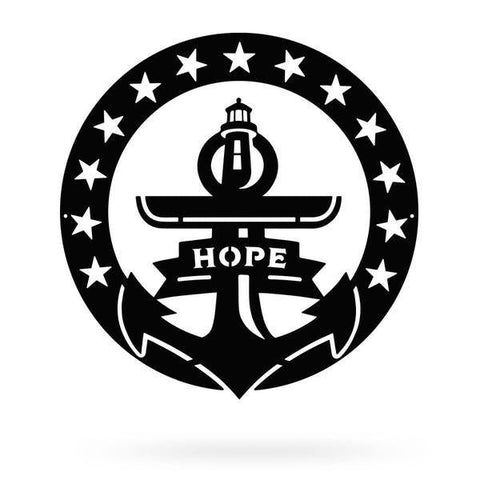 Rhode Island Hope Wall Decor Cut Metal Sign Metal House Sign Decorations