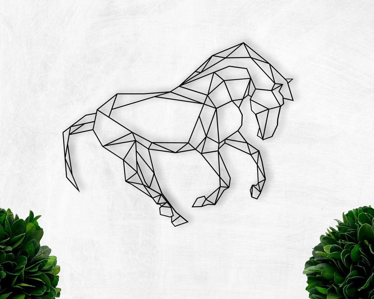 Geometric Horse Horse Art Nursery Art Kids Room Art Cowboy Nursery Decorations