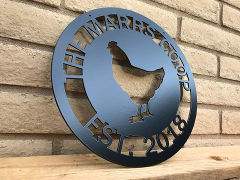 Custom Chicken Coop Sign Metal Chicken Coop Sign Personalized Chicken Coop Sign Decorations