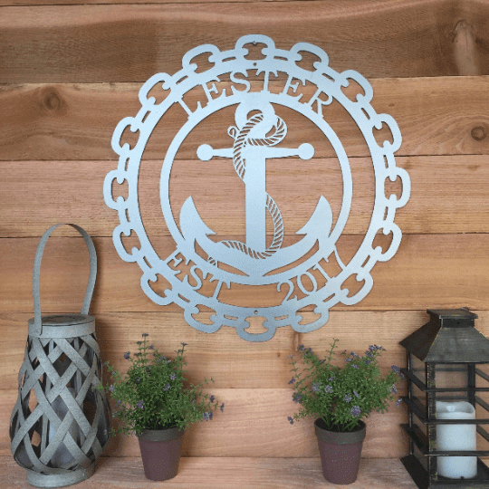 Custom Anchor Metal Sign Cut Metal Sign Metal House Sign Decorations