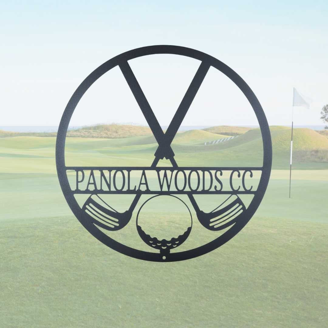 Personalized Golf Club Monogram Metal Wall Plaque Custom Golfer Gift Idea Decorations