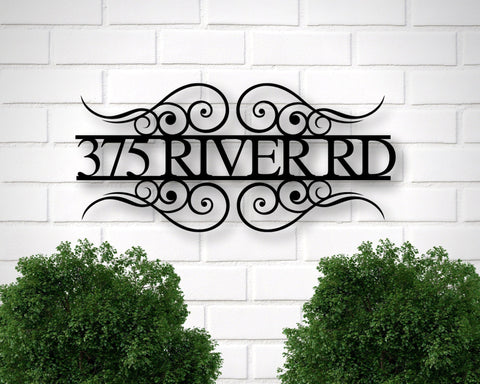 Custom Metal Address Sign Custom Street Address Sign Address Plaque Metal House Numbers Housewarming Gifts Address Sign Decorations