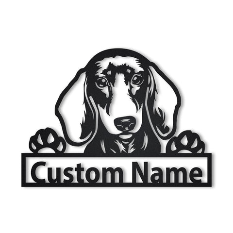 Personalized Dachshund Dog Metal Sign Art, Custom Dachshund Dog Metal Sign, Animal Funny, Father's Day Gift, Pet Gift, Laser Cut Metal Signs Custom Gift Ideas