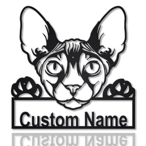 Personalized Donskoy Cat Metal Sign Art, Custom Donskoy Cat Metal Sign, Father's Day Gift, Pets Gift, Birthday Gift, Laser Cut Metal Signs Custom Gift Ideas