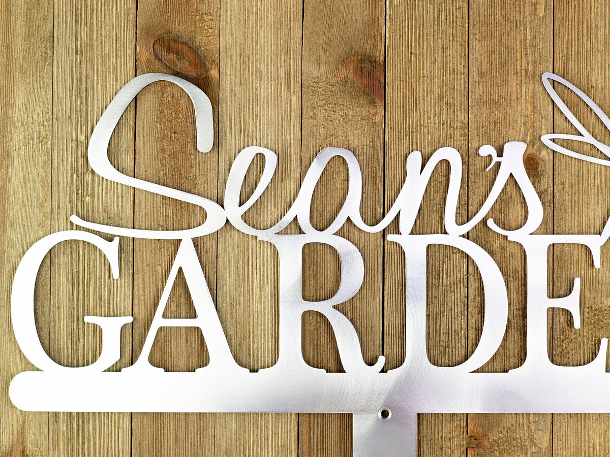 Personalized Garden Name Metal Sign, Mother's Day Gift, Custom Outdoor Metal Plaque, Garden Decor, Laser Cut Metal Signs Custom Gift Ideas