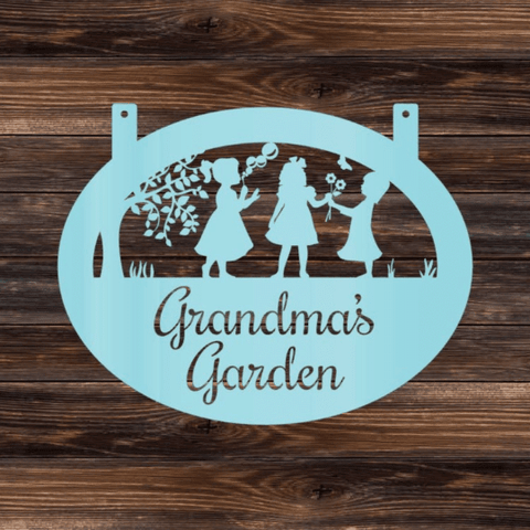 Custom Children At Play Garden Sign Cut Metal Sign Metal House Sign Decorations