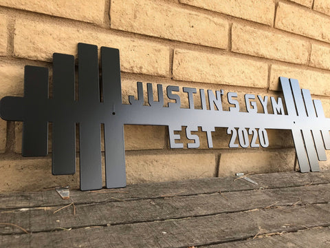 Gym Sign Personalized Home Gym Sign Custom Metal Gym Sign Home Gym Sign Cross Fit Sign Decorations