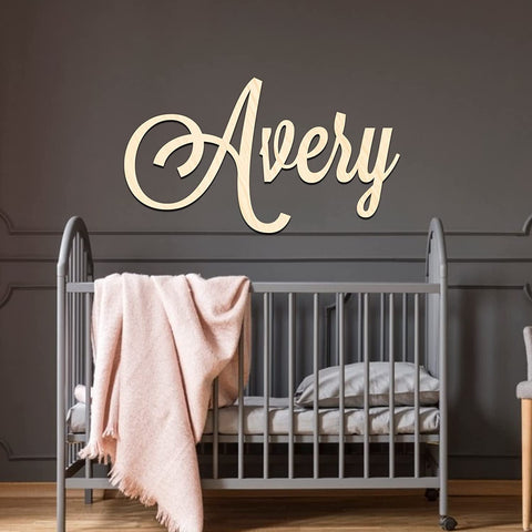 Metal Name Sign Nursery Name Sign Family Name Sign Baby Name Sign Personalized Name Sign Girl Boy Crib Name Sign Decorations