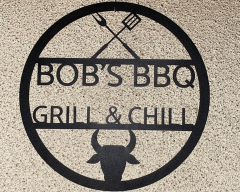 Personalized Metal Bbq Sign Bbq Grill Sign Outdoor Kitchen Metal Signs Personalized Grill Sign Bbq Party Decor Bbq Smokehouse Decor. Decorations