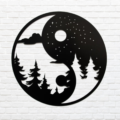 Yin Yang Metal Wall Decor Yin Yang Cut Metal Sign Decorations