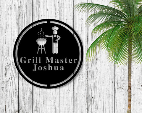 Personalized Metal Bbq Sign Outdoor Sign Indoor Bbq Gift Gift For Dad Father's Day Gift Personalized Grill Sign Bbq Party Decor Decorations
