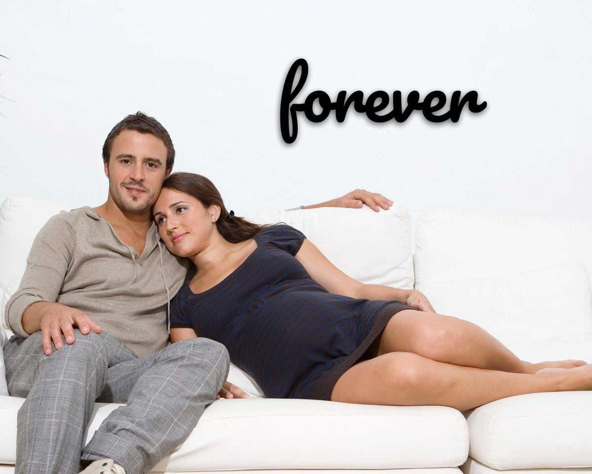 Forever Sign, Forever Cursive Word Sign, Word Wall Art, Cursive Wall Art, Wedding Gift, Farmhouse Decor, Custom Word Sign, Personalized Art, Metal Laser Cut Metal Signs Custom Gift Ideas
