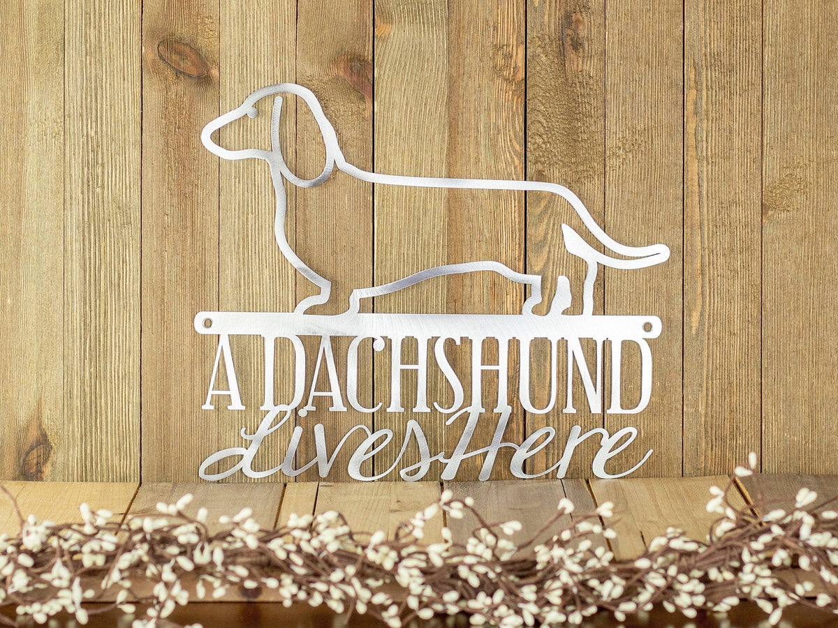 Metal Laser Cut Sign Dachshund Gift Beware Of Dog Sign Decorations