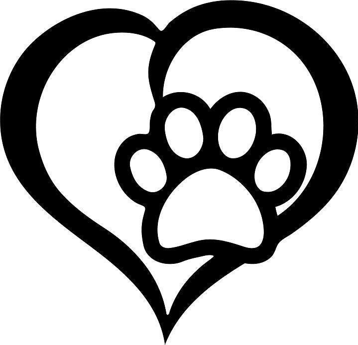 Dogs Cats Love Paw Print Heart And Paw Pet Lover Metal Sign Stainless Steel Weatherproof Wall Decor Garage Art Decorations