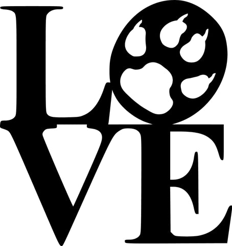 Dogs Cats Love Paw Print Animal Lover Pet Lover Metal Sign Stainless Steel Weatherproof Wall Decor Garage Art Cut Metal Sign Decorations