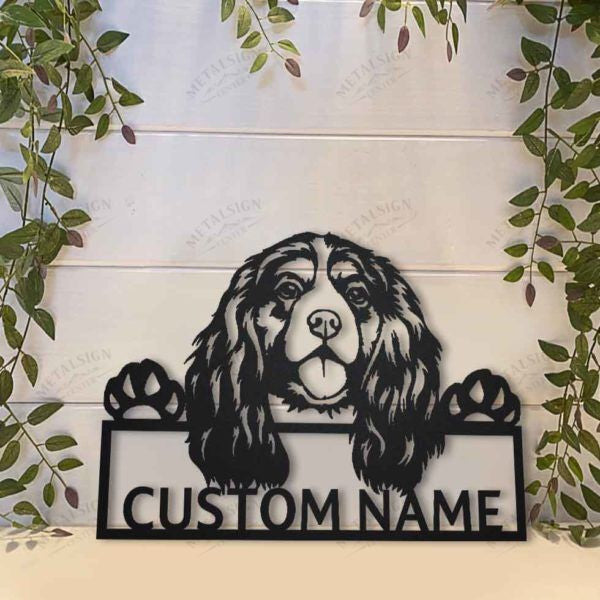 Cavalier King Charles Spaniel Personalized Metal Wall Decor, Cut Metal Sign, Metal Wall Art, Metal House Sign, Metal Laser Cut Metal Signs Custom Gift Ideas