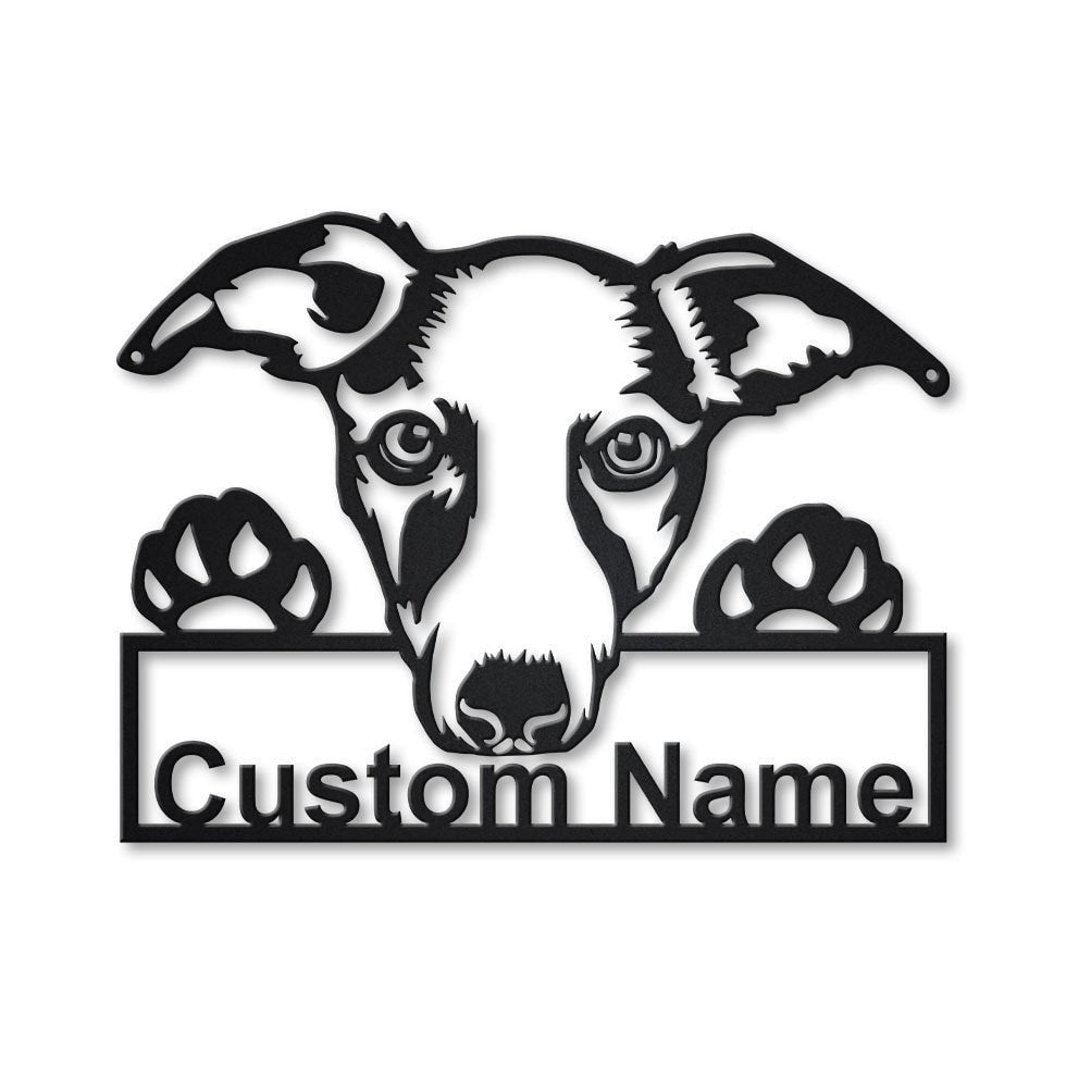 Personalized Whippet Dog Metal Sign Art, Custom Whippet Dog Metal Signfather's Day Gift, Pets Gift, Birthday Gift, Laser Cut Metal Signs Custom Gift Ideas