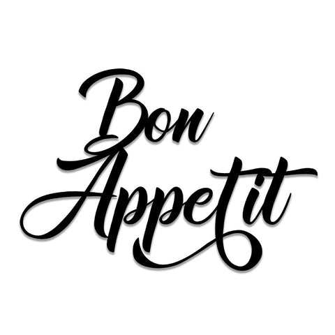 Bon Appetit Cooking Chef Metal Sign, Restaurant, Home Kitchen Cuisine, Metal Laser Cut Metal Signs Custom Gift Ideas