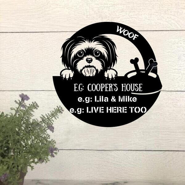 Vhh Dog Lovers The Dog's House Personalized Metal Sign Cut Metal Sign Decorations