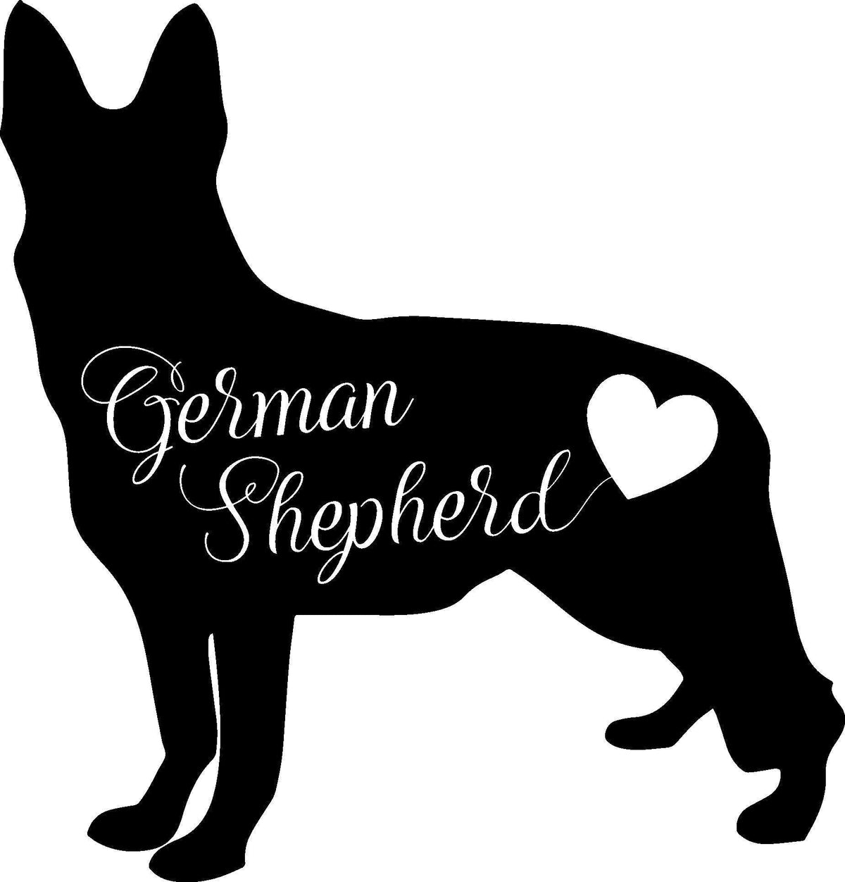 Dogs German Shepherd Puppy Love Lover Of Animals Pet Lover Metal Sign Stainless Steel Weatherproof Wall Decor Cut Metal Sign Decorations