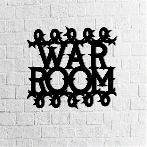 War Room Sign Plasma Cut steel Sign Cnc steel Art Prayer Inspirational Meditation Prayer Room Decorations