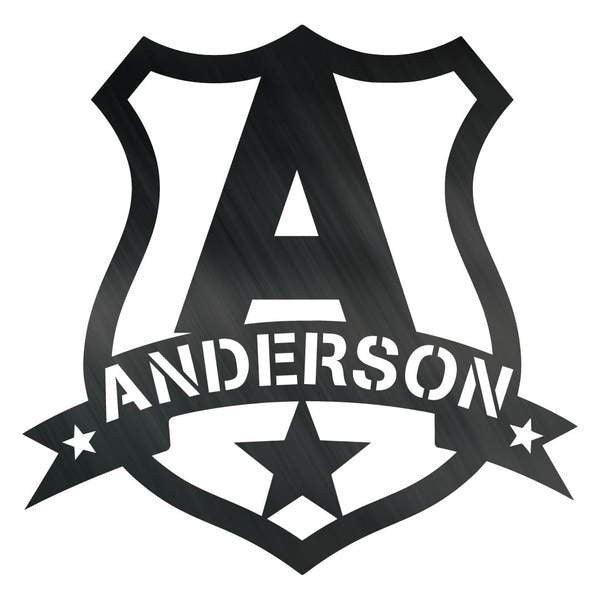 Police Badge Monogram Customized Metal Signs, Custom Metal Sign, Custom Signs, Metal Sign, Metal Laser Cut Metal Signs Custom Gift Ideas