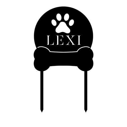 Personalized Dog Paw Bone Metal Sign, Custom Pet Home Decor, Metal Laser Cut Metal Signs Custom Gift Ideas