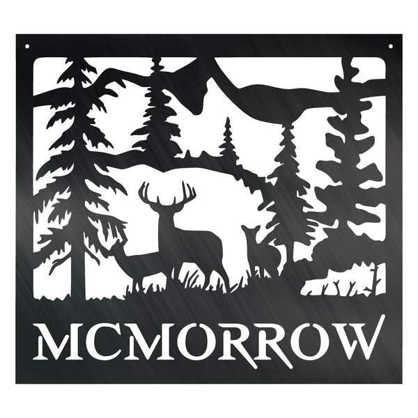 Deer Mountain Customized Metal Signs Custom Metal Sign Custom Signs Metal Sign Decorations