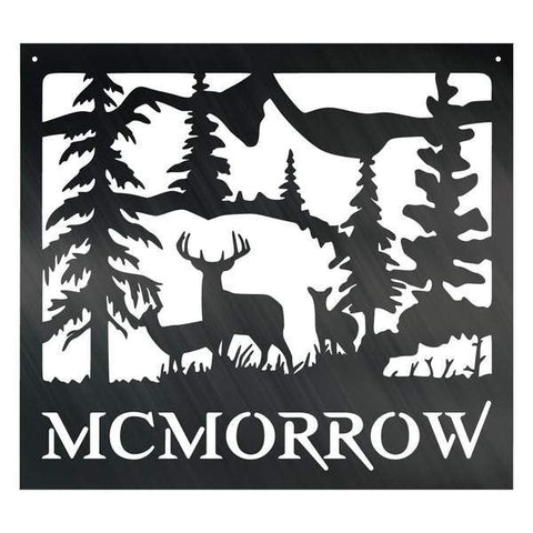 Deer Mountain Customized Metal Signs Custom Metal Sign Custom Signs Metal Sign Decorations