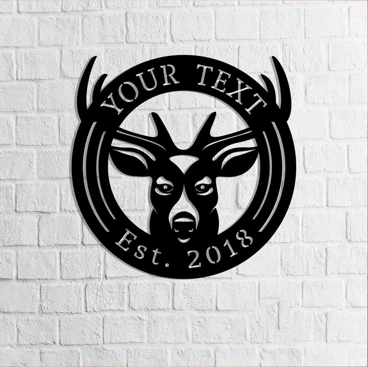 Deer Antlers Custom Deer Sign Steel Art Antler Sign Family Name Sign Wreath Ranch Sign Deer Antlers Decorations