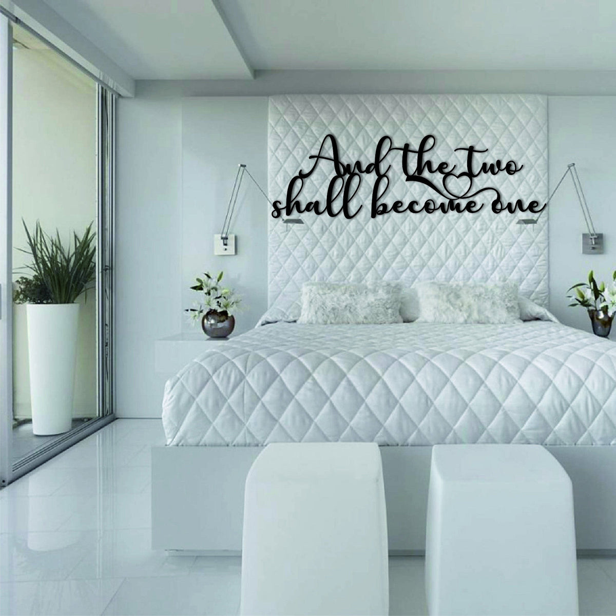 And The Two Shell Become One Metal Wall Sign Wall Hanging Office Metal Letters Quote Wall Sign Housewarming Gift Decorations