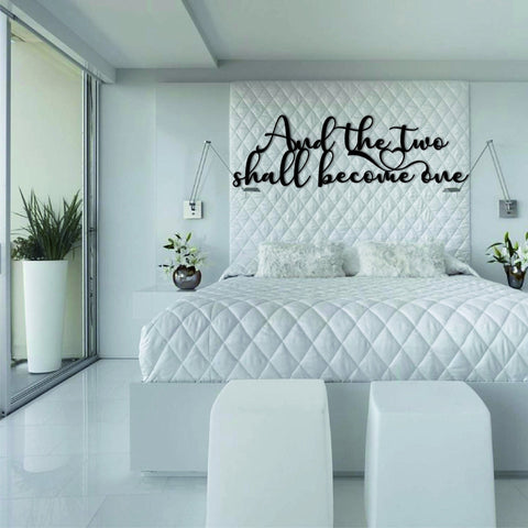 And The Two Shell Become One Metal Wall Sign Wall Hanging Office Metal Letters Quote Wall Sign Housewarming Gift Decorations