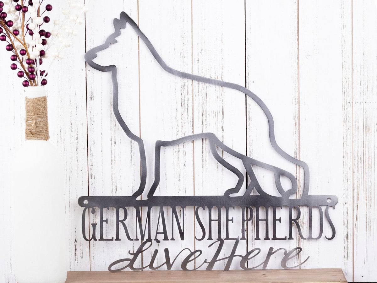 German Shepherd German Shepherd Sign Metal Sign Dog Sign Outdoor Sign Wall Hanging Gift Sign Decorations