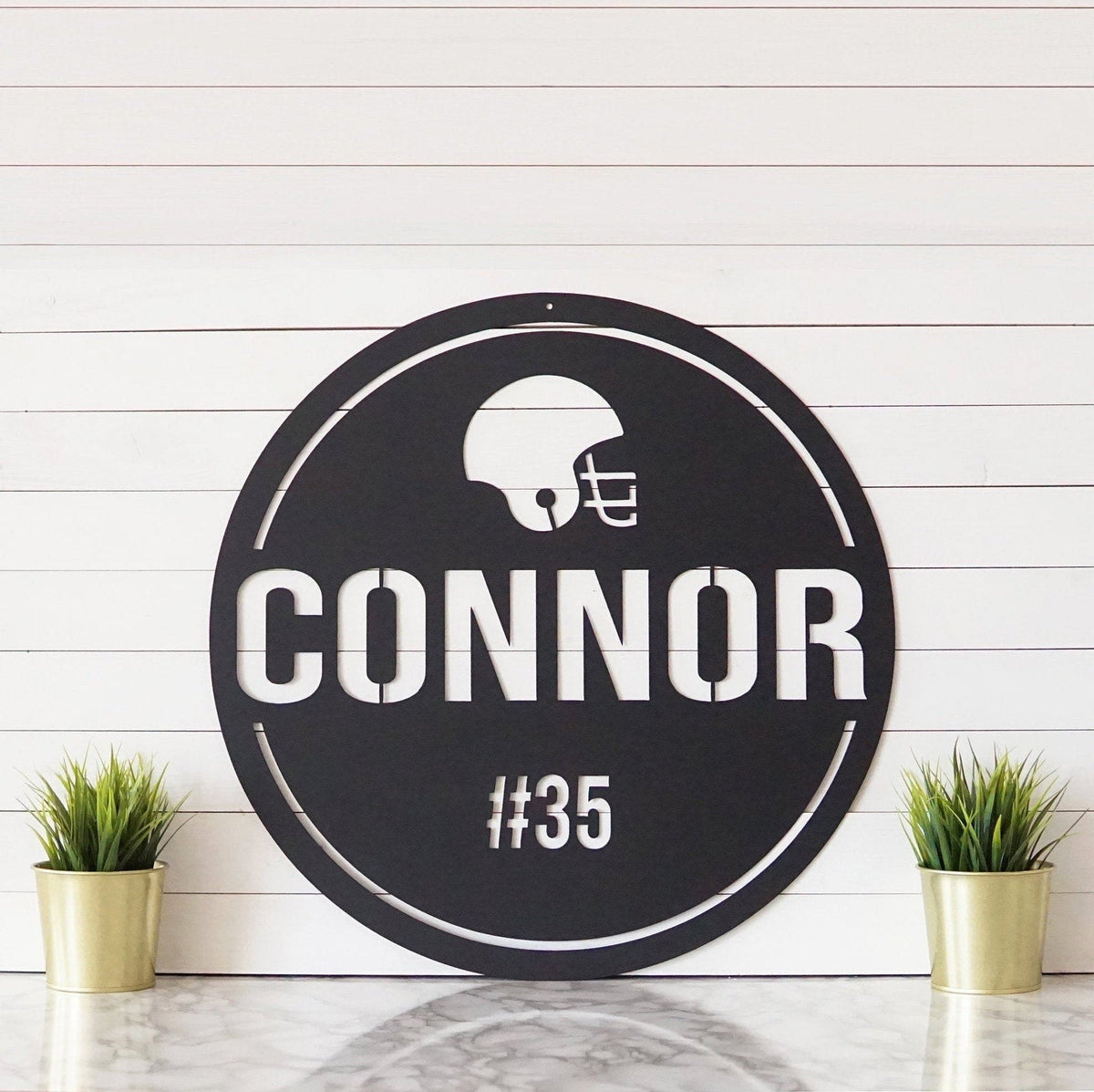 Custom Football Sign Name Sign Man Cave Sign Metal Sign Gifts For Dad Gifts For Men Gifts For Football Fans Decorations