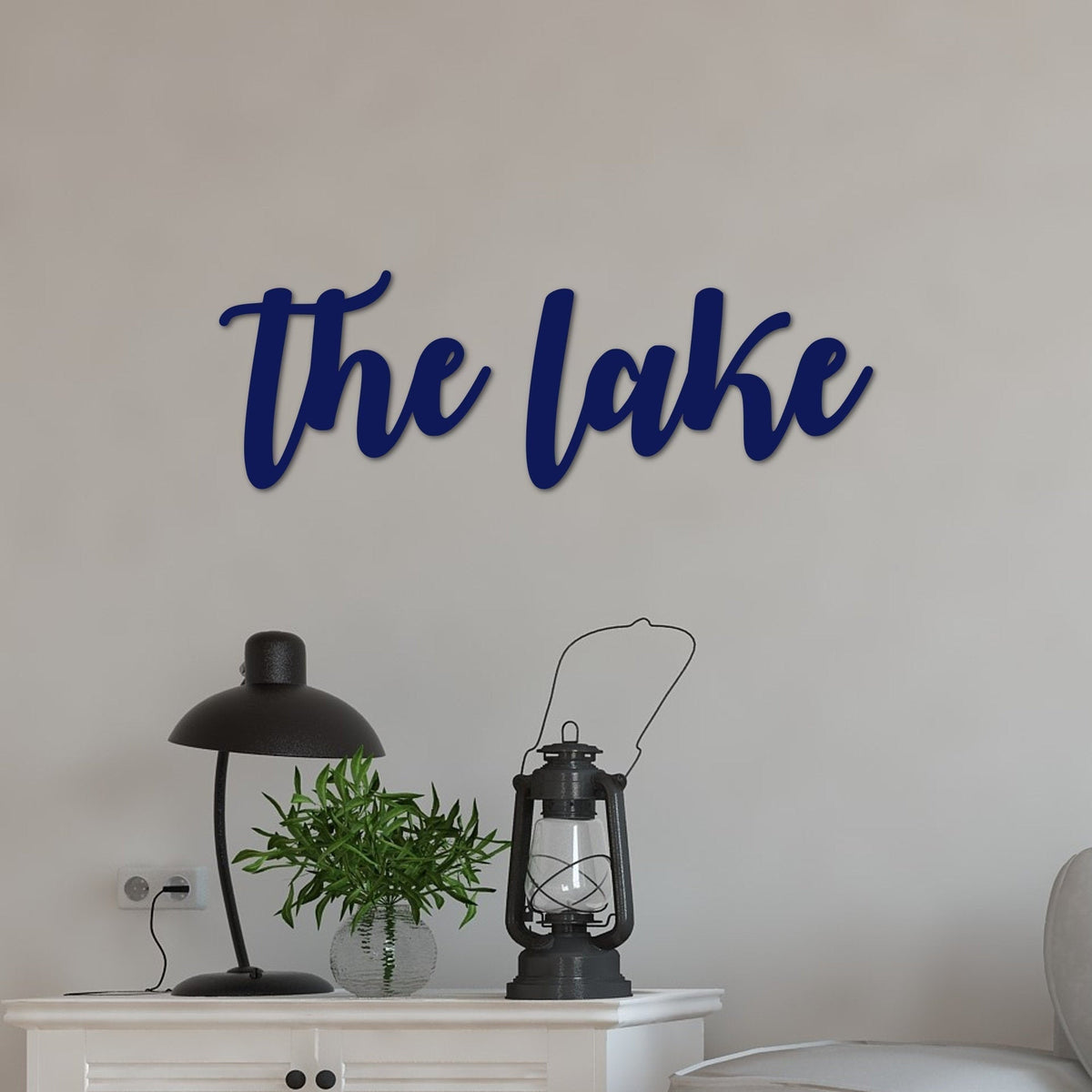 The Lake Sign Metal Lake Sign Lake House Decor Metal Word Art Steel Script Words For The Wall Entryway Sign Lake Gifts Decorations