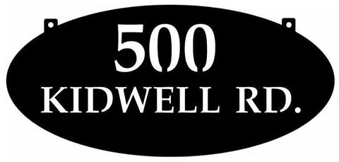 Metal Oval Mailbox Sign Oval House Number Sign Metal House Sign Decorations