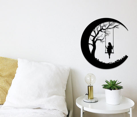 Swing Moon Children's Decor Swing Girl Kids Decor Kids Moon Nursery Decor Decorations