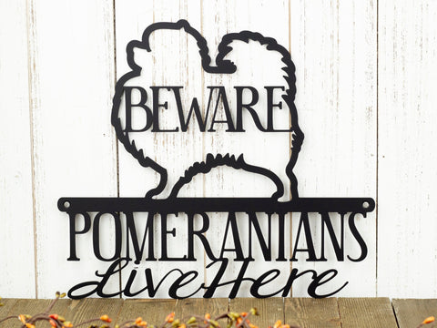 Pomeranian Sign Outdoor Wall Decor Dog Mom Dog Lover Gift Metal Wall Hanging Outdoor Sign Metal Sign Dog Sign Decorations