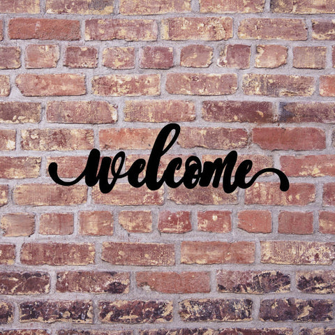 Welcome Sign Cut Metal Sign Wall Decor Metal Sign Metal Art Decorations