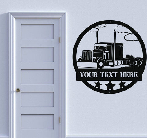Construction Collection: Big Rig Trucker Wall Decor Trucking Company Trucker 18 Wheeler Diesel Metal Sign Art Decorations