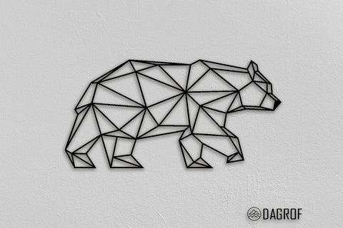 Bear Christmas Gifts Animal Geometric Living Room New Home Gift Modern Wall Decoration Decorations