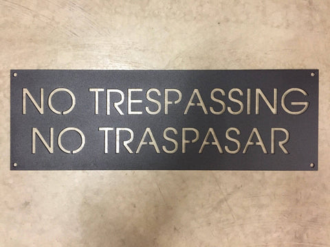 Metal No Trespassing No Trespar Sign Metal House Sign Decorations