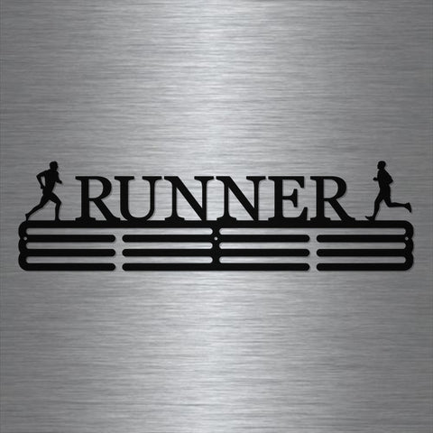 Running Marathon Medal Hanger Holder Display Rack 3 Rung Cut Metal Sign Decorations