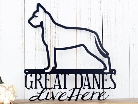 Great Dane Metal Sign Outdoor Sign Dog Sign Pet Metal Wall Decor Wall Hanging Dog Decor Gift Decorations