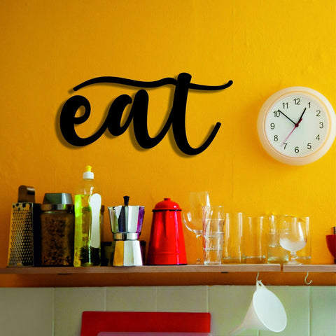 Eat Metal Sign Eat Sign Metal Words Metal Wall Decor Metal Signs Housewarming Gift Decorations