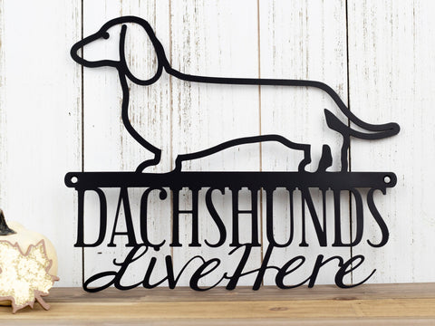 Dachshund Doxie Wiener Dog Metal Sign Outdoor Sign Weiner Dog Pet Metal Wall Decor Dog Sign Wall Hanging Decorations