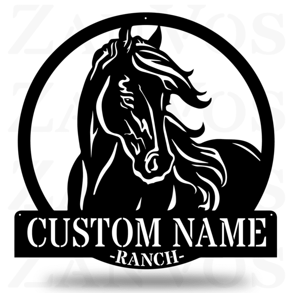 Personalized Horse Ranch Sign Customized Metal Signs Custom Metal Sign Custom Signs Metal Sign Decorations