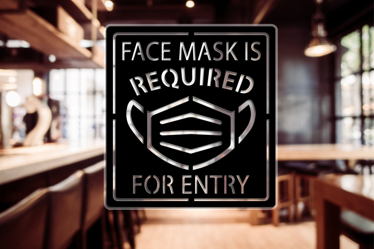 Metal Sign Face Mask Is Required For Entry Entrance Sign Store Sign Business Signs Decorations